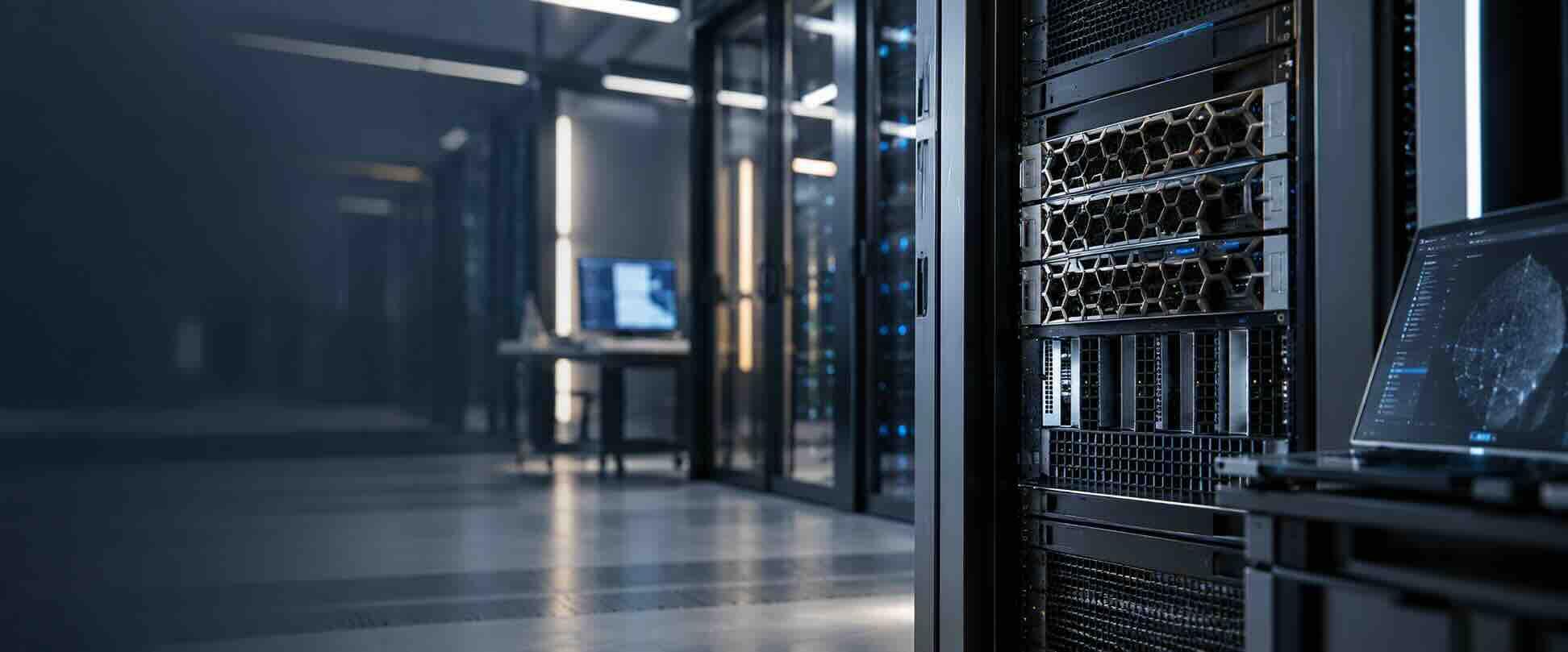 Server racks in a modern data center